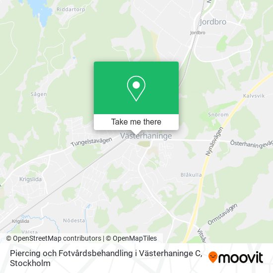 Piercing och Fotvårdsbehandling i Västerhaninge C map