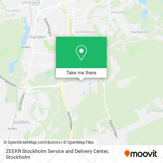 ZEEKR Stockholm Service and Delivery Center map