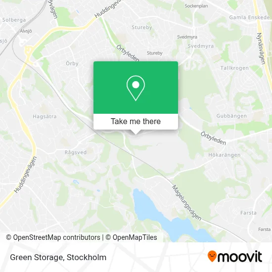 Green Storage map