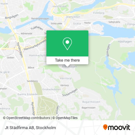 Jt Städfirma AB map