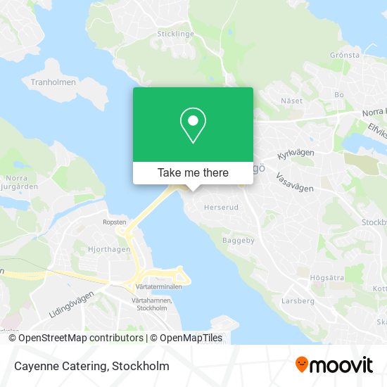 Cayenne Catering map