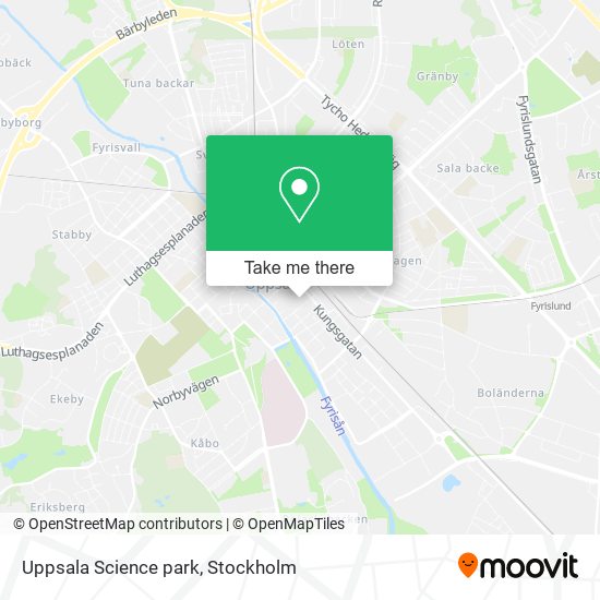 Uppsala Science park map