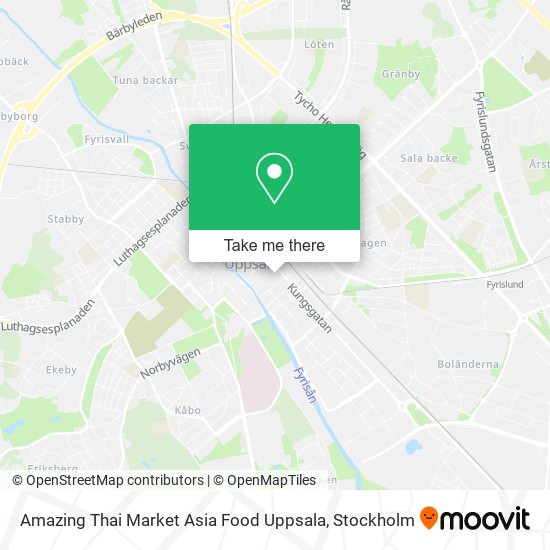 Amazing Thai Market Asia Food Uppsala map