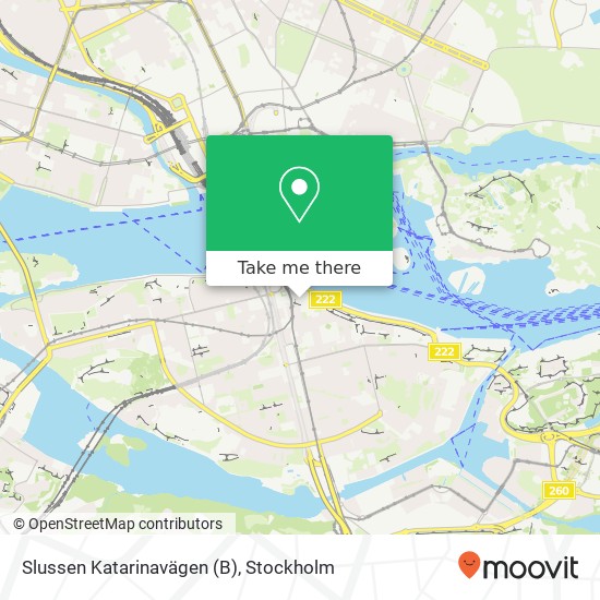 Slussen Katarinavägen (B) map