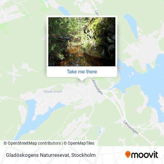 Gladöskogens Naturresevat map