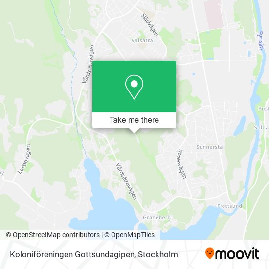 Koloniföreningen Gottsundagipen map