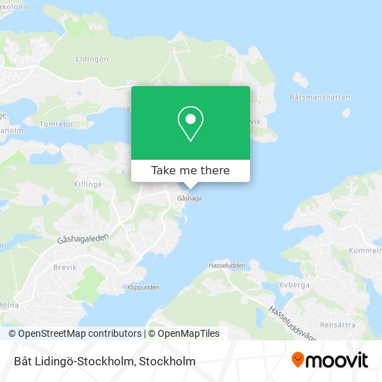 Båt Lidingö-Stockholm map