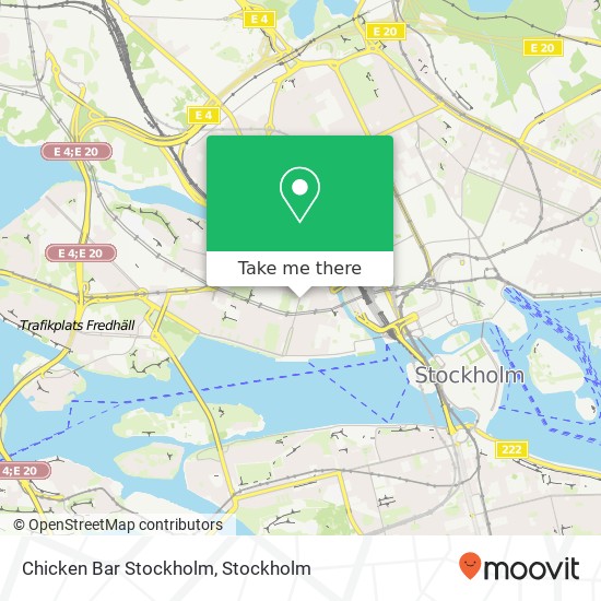 Chicken Bar Stockholm map