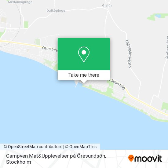 Campven Mat&Upplevelser på Öresundsön map