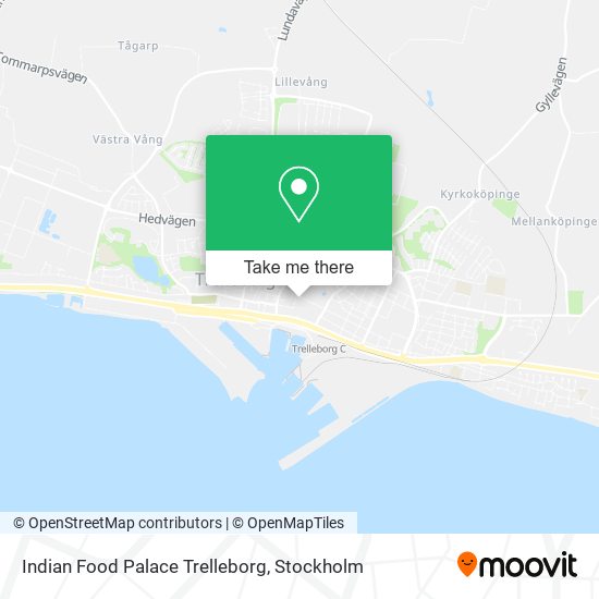 Indian Food Palace Trelleborg map