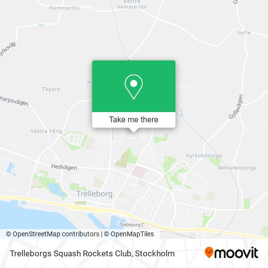 Trelleborgs Squash Rockets Club map