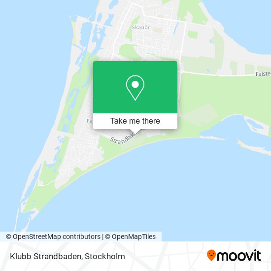 Klubb Strandbaden map