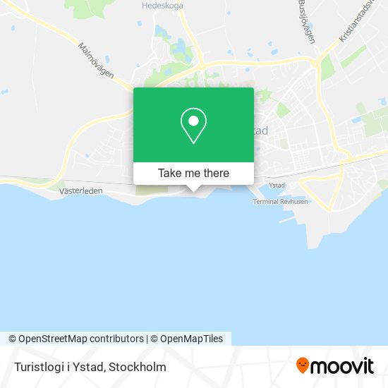 Turistlogi i Ystad map