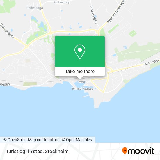 Turistlogi i Ystad map