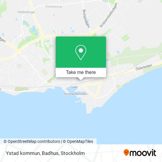 Ystad kommun, Badhus map