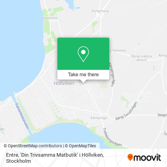 Entre, 'Din Trivsamma Matbutik' i Höllviken map