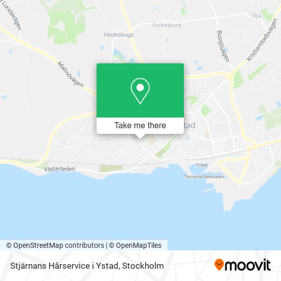 Stjärnans Hårservice i Ystad map
