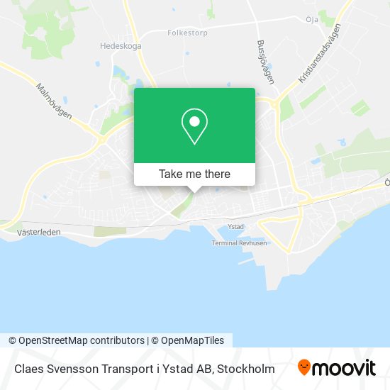 Claes Svensson Transport i Ystad AB map