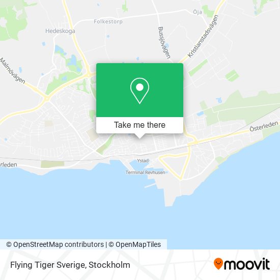 Flying Tiger Sverige map