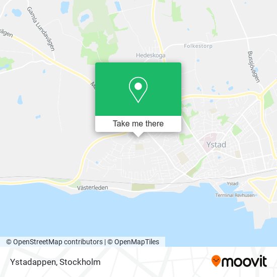 Ystadappen map