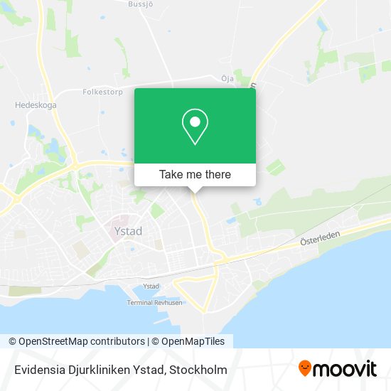 Evidensia Djurkliniken Ystad map