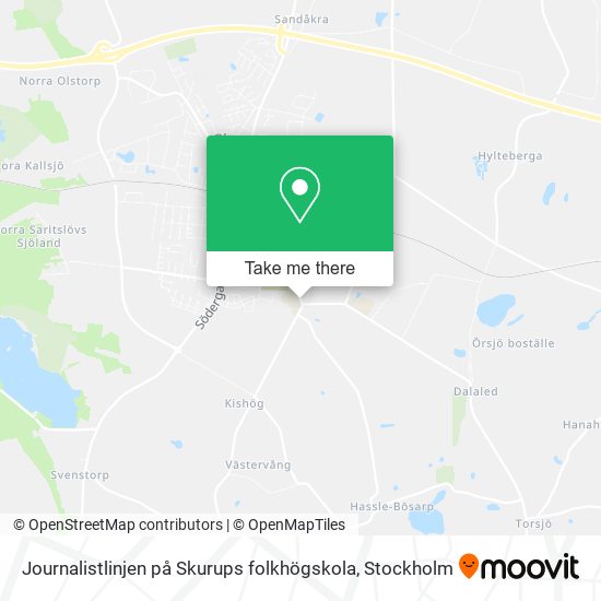 Journalistlinjen på Skurups folkhögskola map