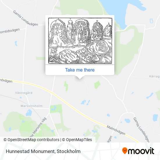 Hunnestad Monument map