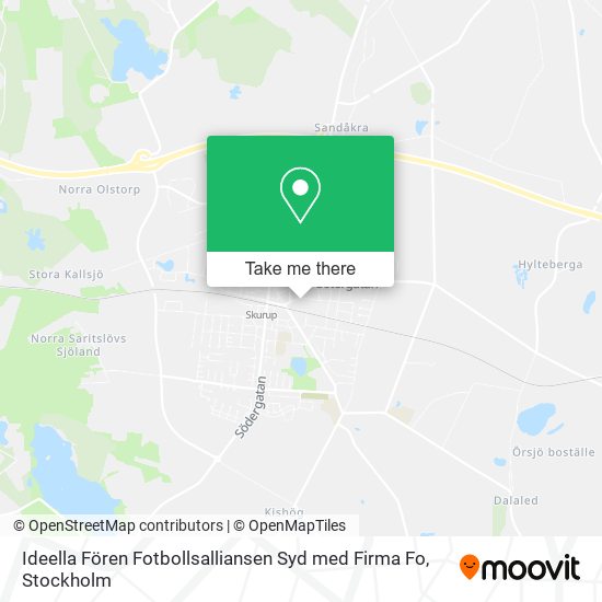Ideella Fören Fotbollsalliansen Syd med Firma Fo map