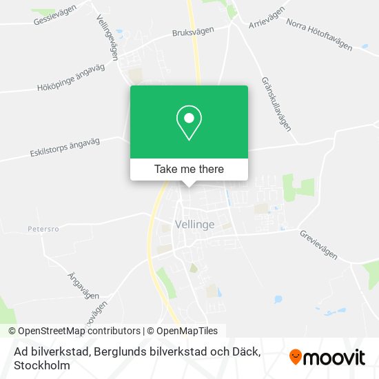 Ad bilverkstad, Berglunds bilverkstad och Däck map