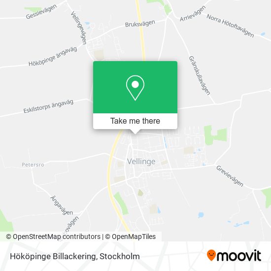 Hököpinge Billackering map