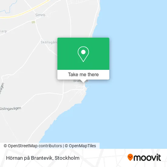 Hörnan på Brantevik map