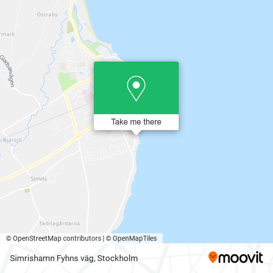 Simrishamn Fyhns väg map