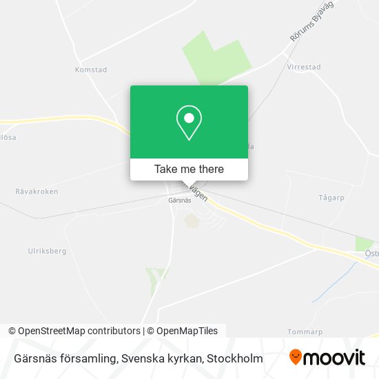 Gärsnäs församling, Svenska kyrkan map
