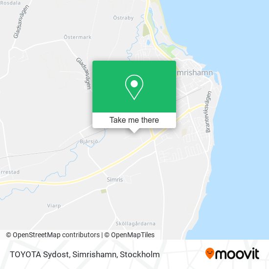 TOYOTA Sydost, Simrishamn map