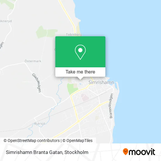 Simrishamn Branta Gatan map
