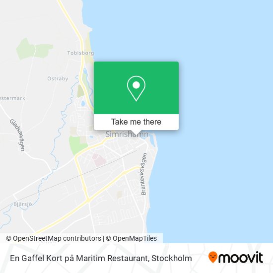 En Gaffel Kort på Maritim Restaurant map