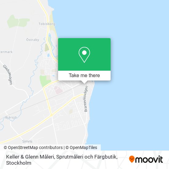 Keller & Glenn Måleri, Sprutmåleri och Färgbutik map
