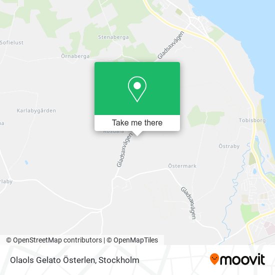 Olaols Gelato Österlen map