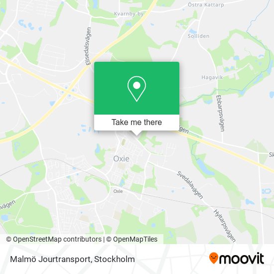 Malmö Jourtransport map