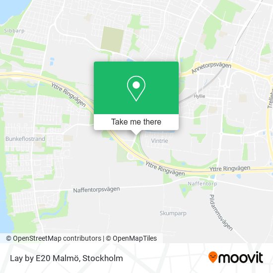 Lay by E20 Malmö map