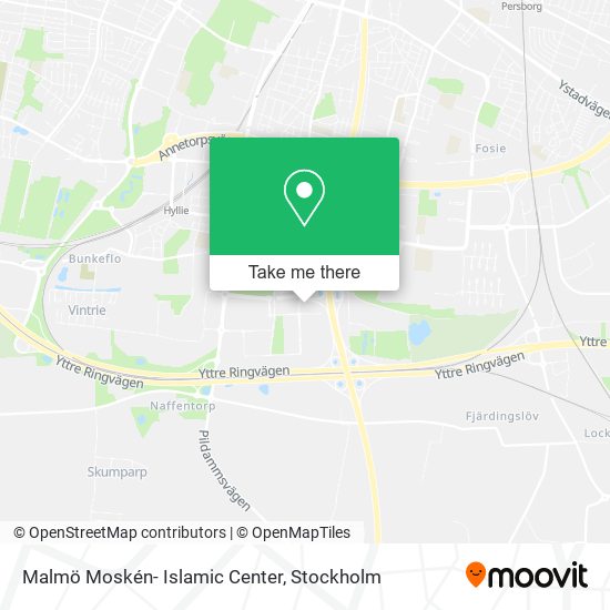 Malmö Moskén- Islamic Center map