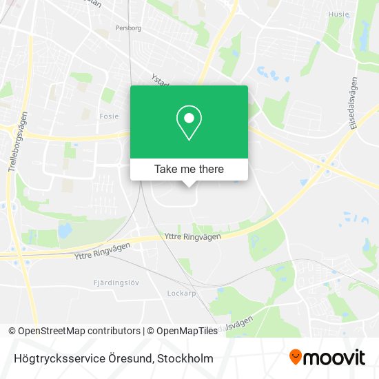 Högtrycksservice Öresund map