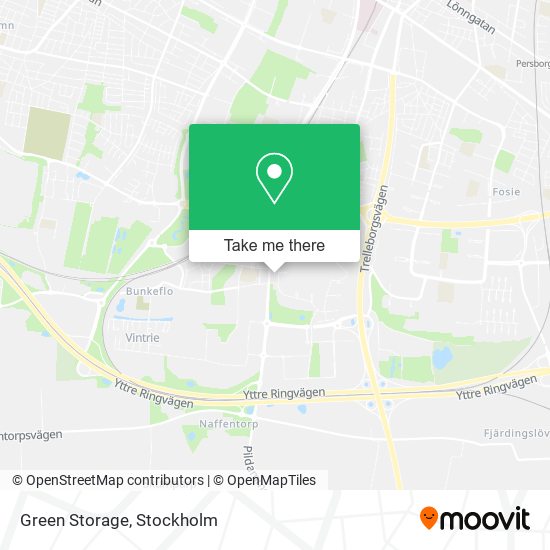 Green Storage map