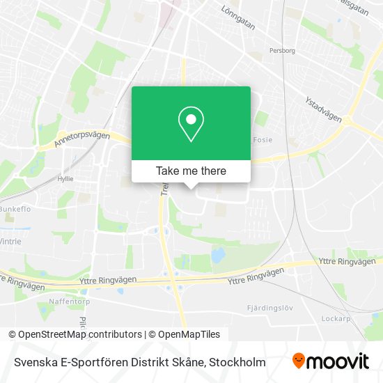 Svenska E-Sportfören Distrikt Skåne map