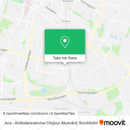 Aca - Ambulansservice Cityjour Akutvård map