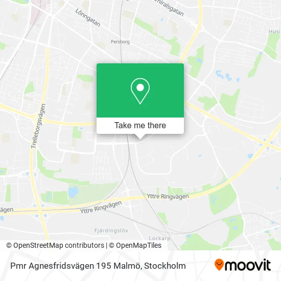 Pmr Agnesfridsvägen 195 Malmö map