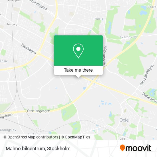 Malmö bilcentrum map