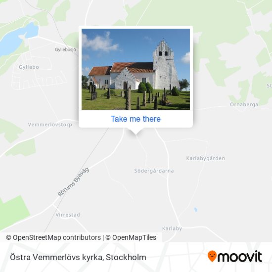 Östra Vemmerlövs kyrka map
