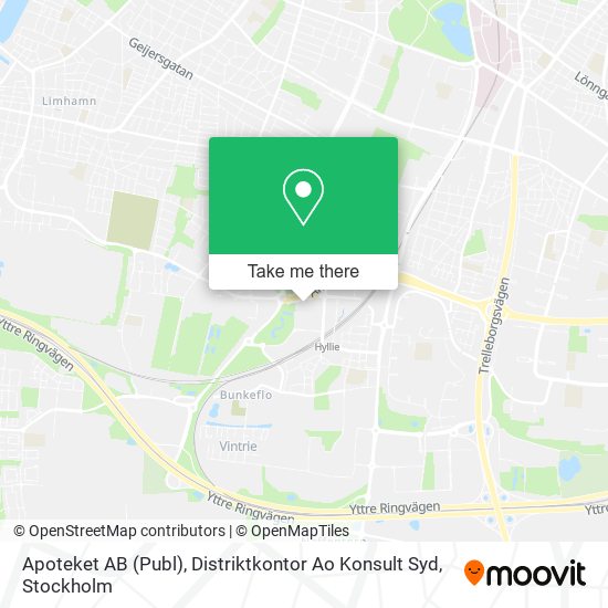 Apoteket AB (Publ), Distriktkontor Ao Konsult Syd map