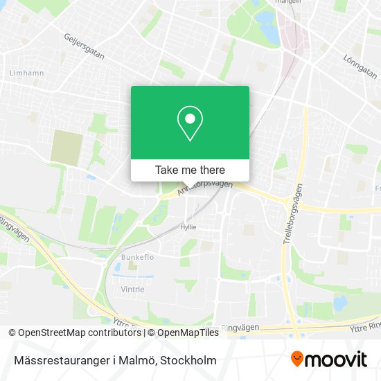 Mässrestauranger i Malmö map